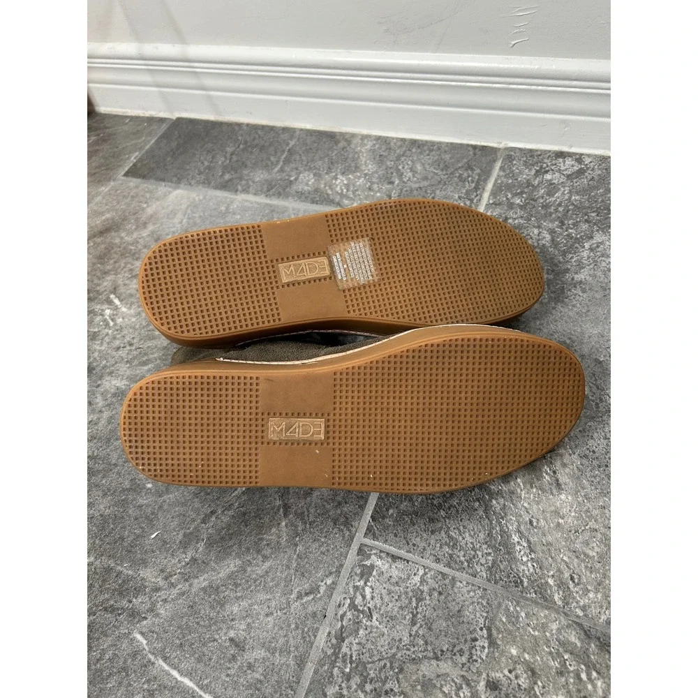 Anthropologie M4D3 Platform Gladiator Ankle Shoe Size 9 Olive Brown Suede Fall